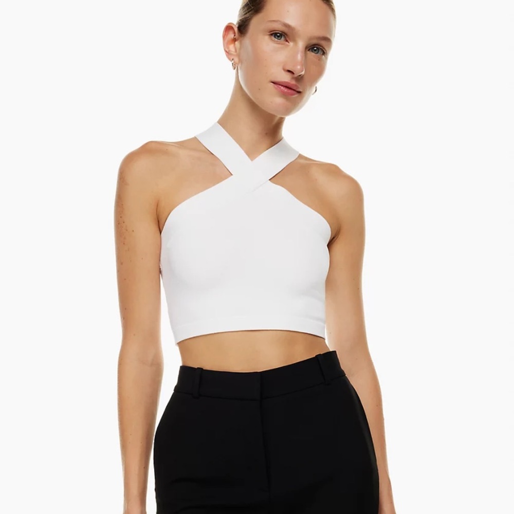 Aritzia Babaton Knit Criss Cross Cropped Tank